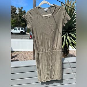 James Perse Green Jersey Knit Dress